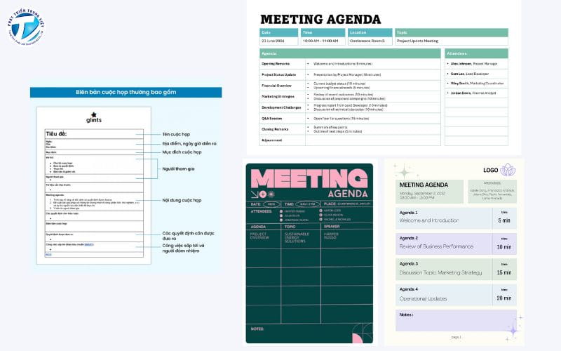 Mẫu Agenda cuộc họp